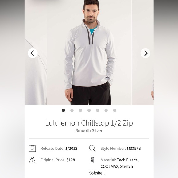 Lululemon Chillstop 1/2 Zip Tech Fleece Softshell Sweater Mens Medium - Picture 3 of 14